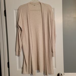 Garage Women's Cream Ribbed Cardigan